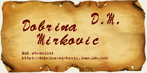 Dobrina Mirković vizit kartica